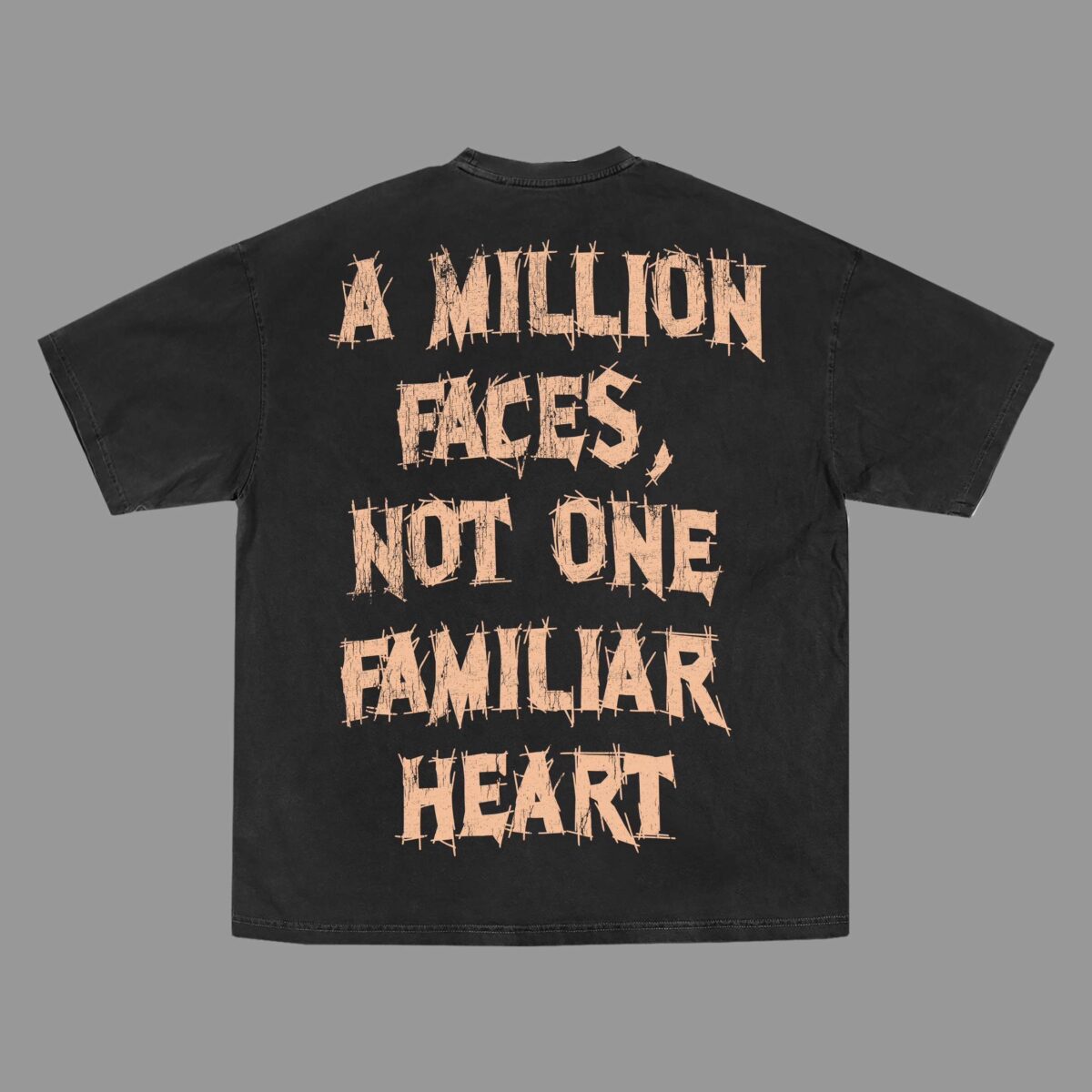 familiar heart tee black back
