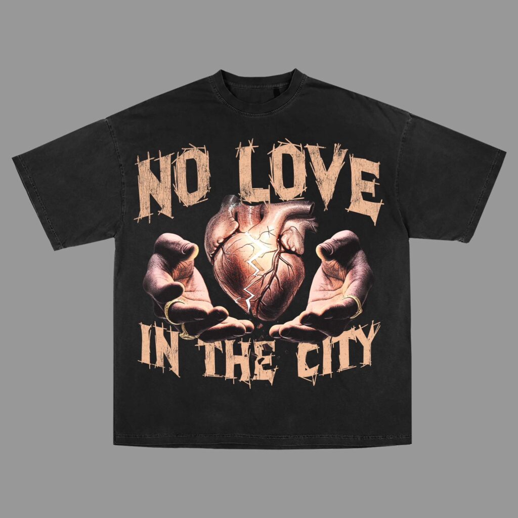 familiar heart tee black front