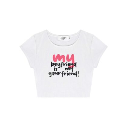 NO LOVE GIRLIES CROP TEE