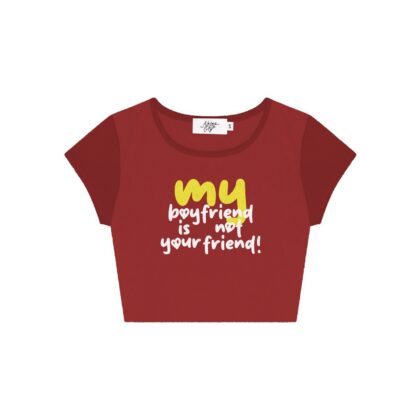 NO LOVE GIRLIES CROP TEE