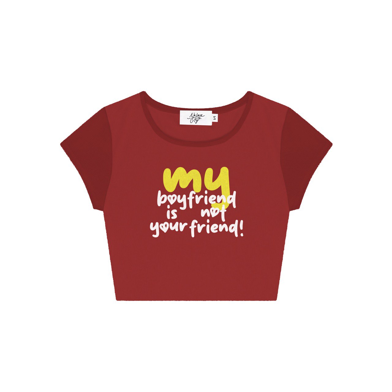 NO LOVE GIRLIES CROP TEE