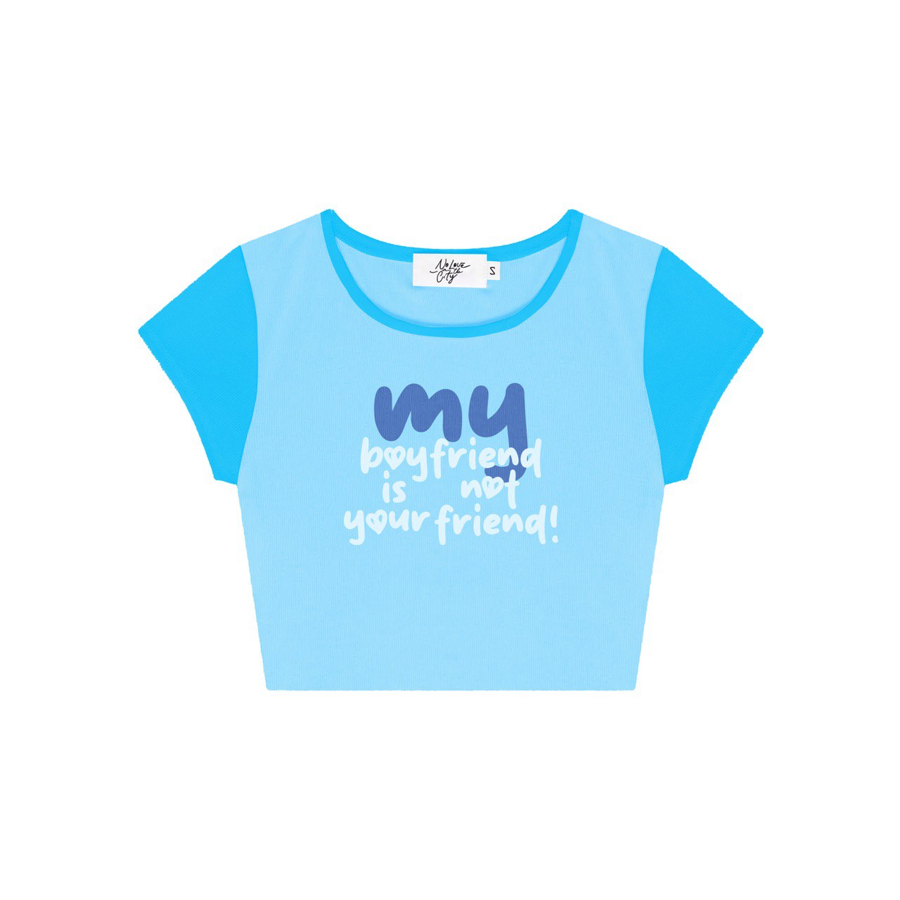 NO LOVE GIRLIES CROP TEE