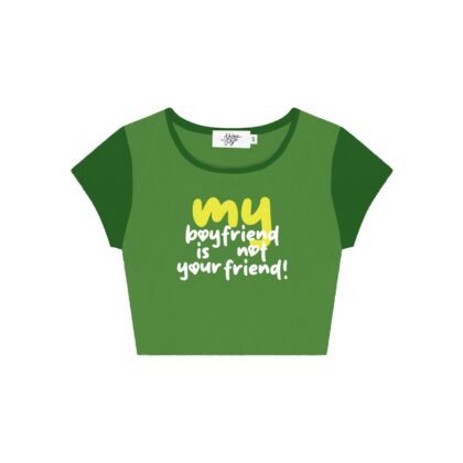 NO LOVE GIRLIES CROP TEE