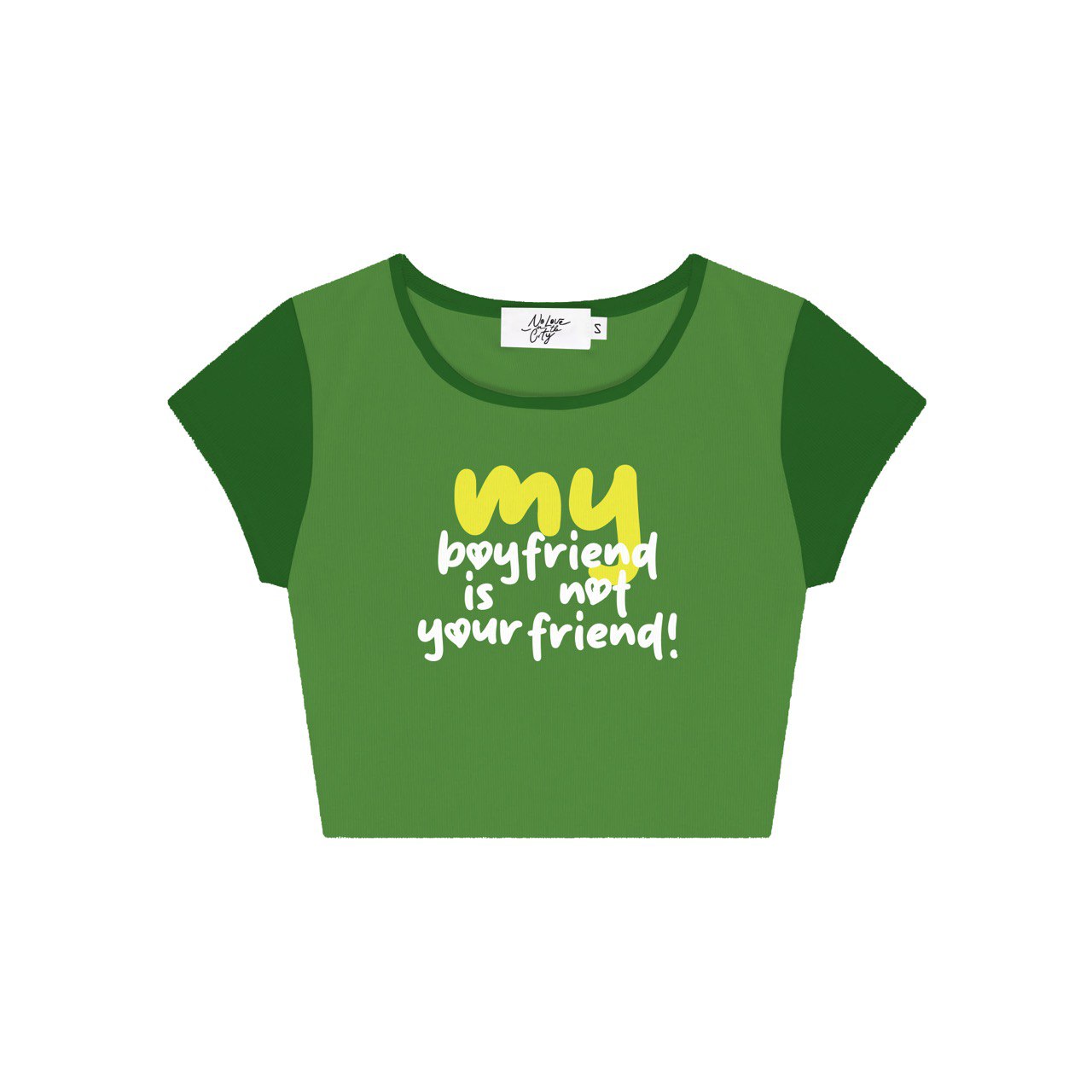 NO LOVE GIRLIES CROP TEE