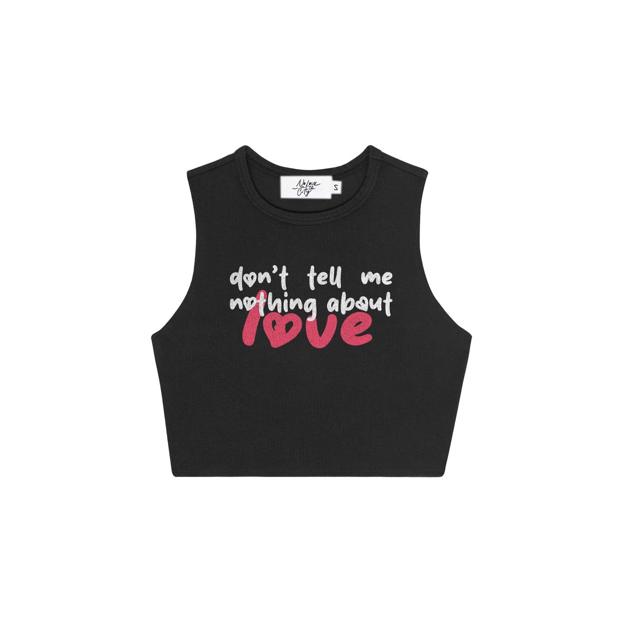 NO LOVE GIRLIES CROP TEE